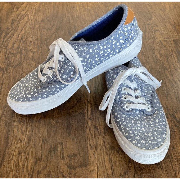 Vans Woman's Size 7.5 Canvas Floral Print Sneaker Shoe Low Top Lace Ups - Picture 2 of 11